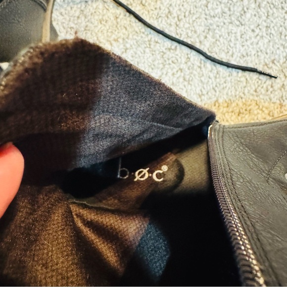 B.O.C ☀️ Carter Black Leather Lace Combat Boots Women’s Size 10 New - Picture 8 of 12